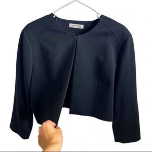 ANGELO MARANI Italian Designer Long Sleeves Black Blazer Size 48 (US L)